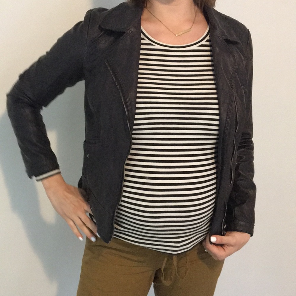 faux leather moto jacket